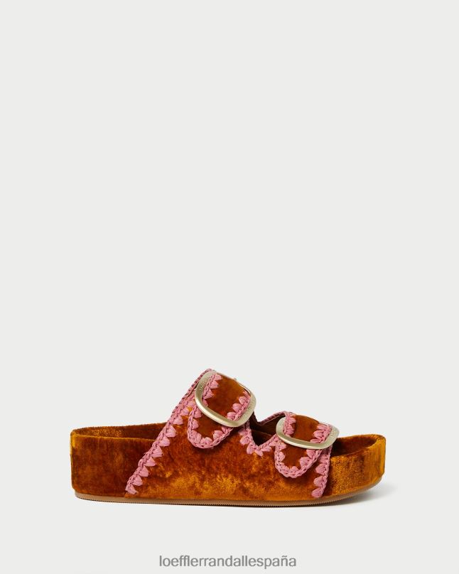 zapatos 04282126 ocre/rubor mujer Loeffler Randall sandalia con plantilla theo
