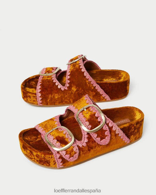 zapatos 04282126 ocre/rubor mujer Loeffler Randall sandalia con plantilla theo
