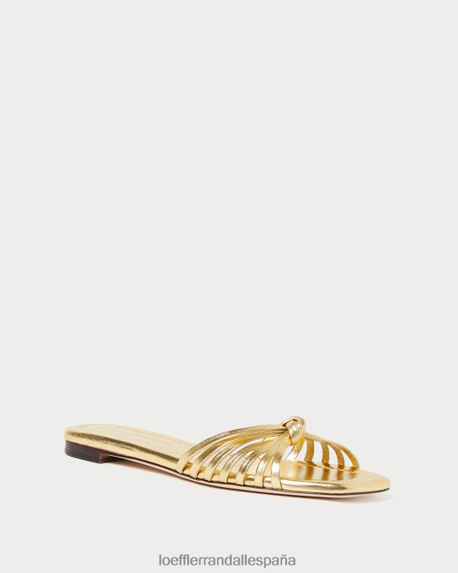 zapatos 04282127 oro mujer Loeffler Randall sandalia con nudo izzie