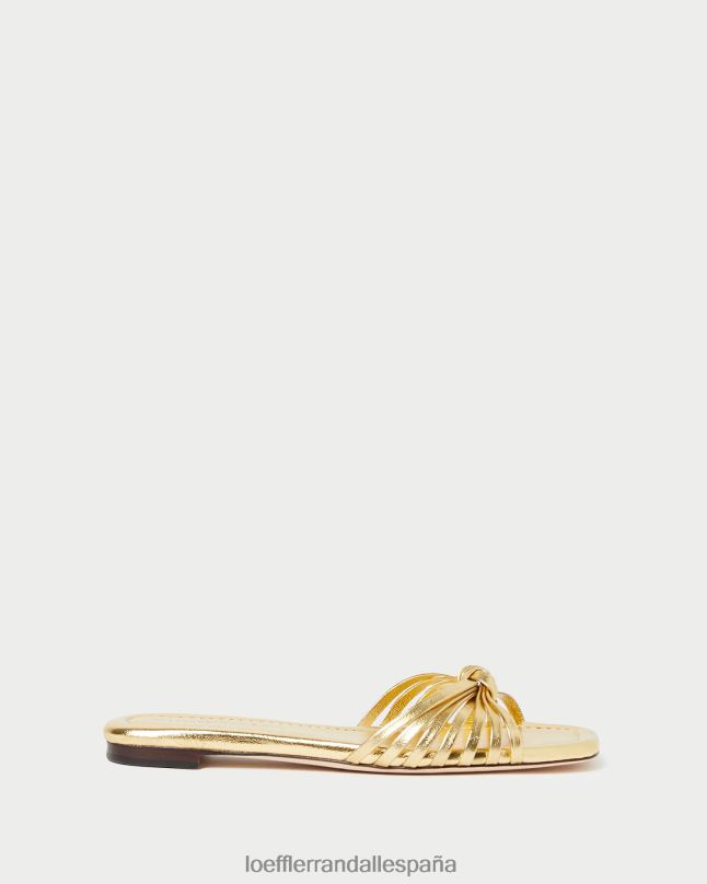 zapatos 04282127 oro mujer Loeffler Randall sandalia con nudo izzie
