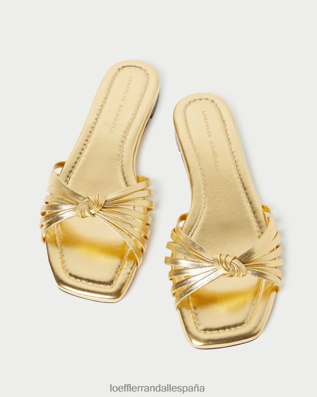 zapatos 04282127 oro mujer Loeffler Randall sandalia con nudo izzie