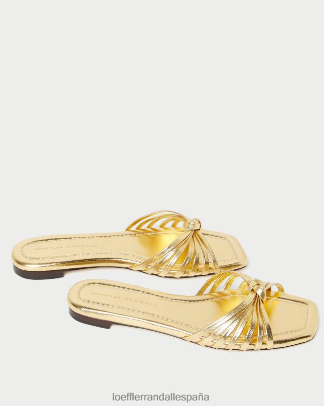 zapatos 04282127 oro mujer Loeffler Randall sandalia con nudo izzie