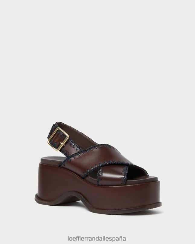zapatos 04282129 café expreso/negro mujer Loeffler Randall sandalia mae plataforma