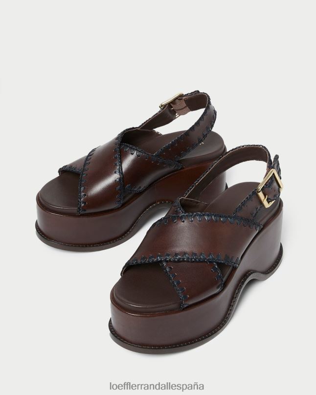 zapatos 04282129 café expreso/negro mujer Loeffler Randall sandalia mae plataforma
