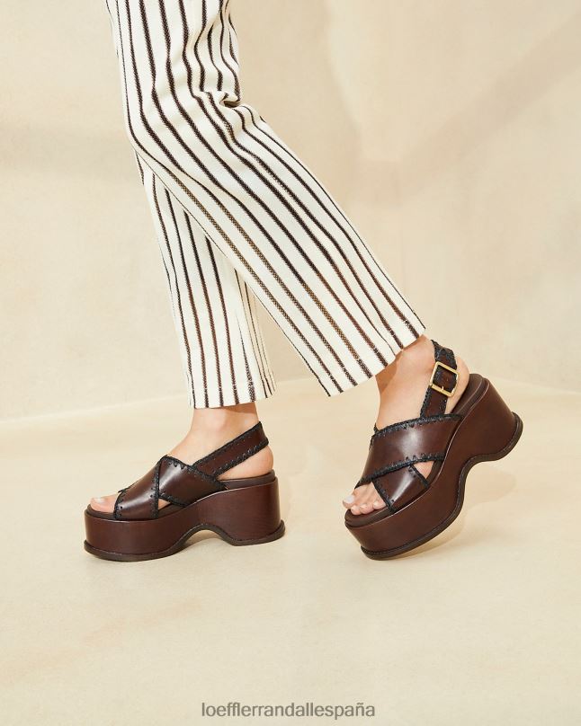 zapatos 04282129 café expreso/negro mujer Loeffler Randall sandalia mae plataforma