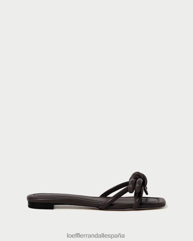 zapatos 04282130 chocolate mujer Loeffler Randall sandalia hadley con lazo