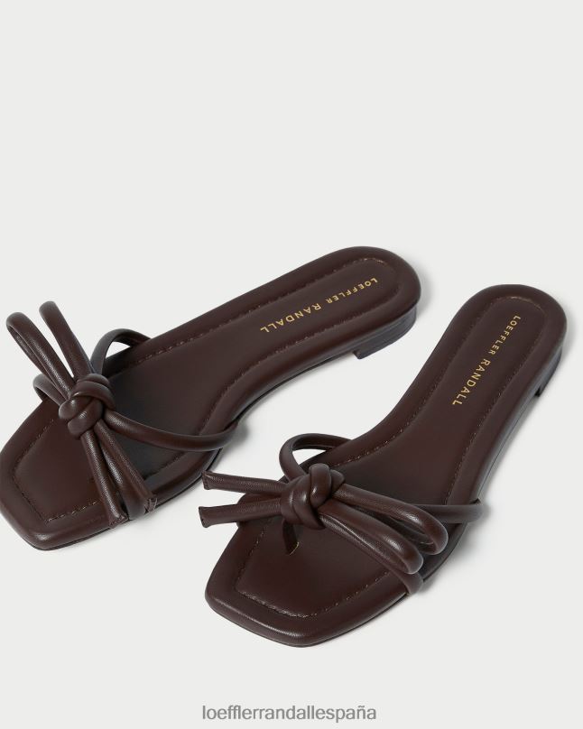 zapatos 04282130 chocolate mujer Loeffler Randall sandalia hadley con lazo