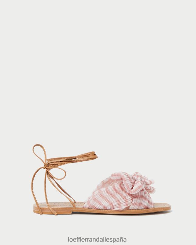 zapatos 04282131 cuadros de color rosa suave mujer Loeffler Randall tobogán con lazo de peonía