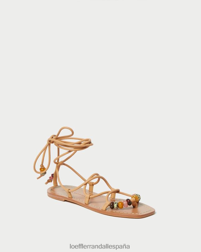 zapatos 04282135 Miel mujer Loeffler Randall sandalia colleen con nudo y cordones