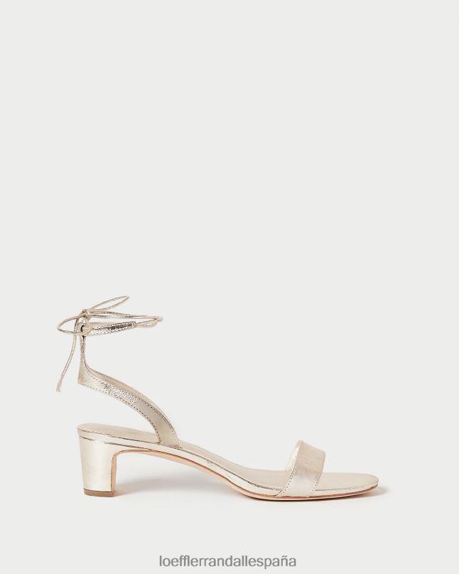 zapatos 0428212 champán mujer Loeffler Randall sandalia jackie de tacón medio