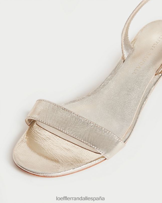 zapatos 0428212 champán mujer Loeffler Randall sandalia jackie de tacón medio
