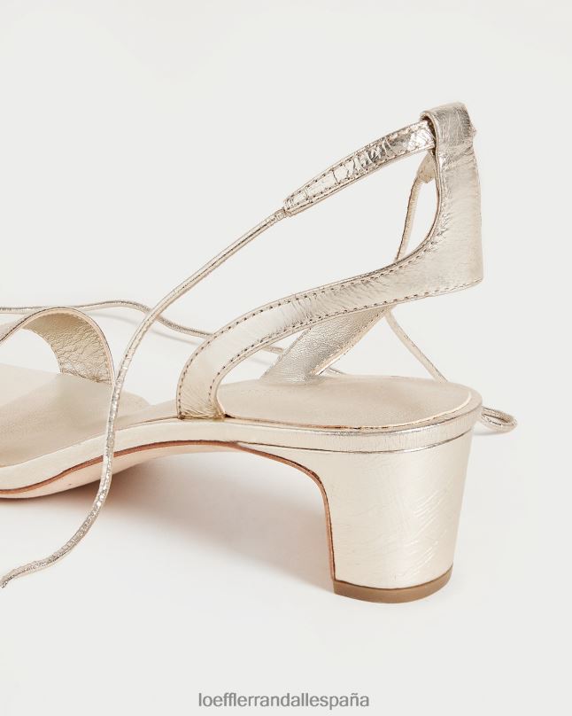zapatos 0428212 champán mujer Loeffler Randall sandalia jackie de tacón medio