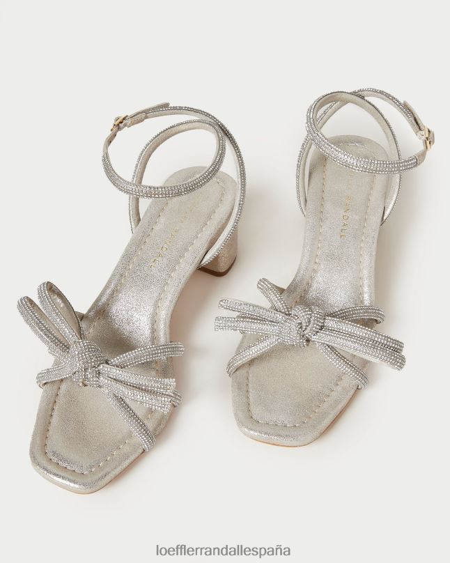 zapatos 0428215 capuchino mujer Loeffler Randall sandalia mikel con lazo y tacón medio