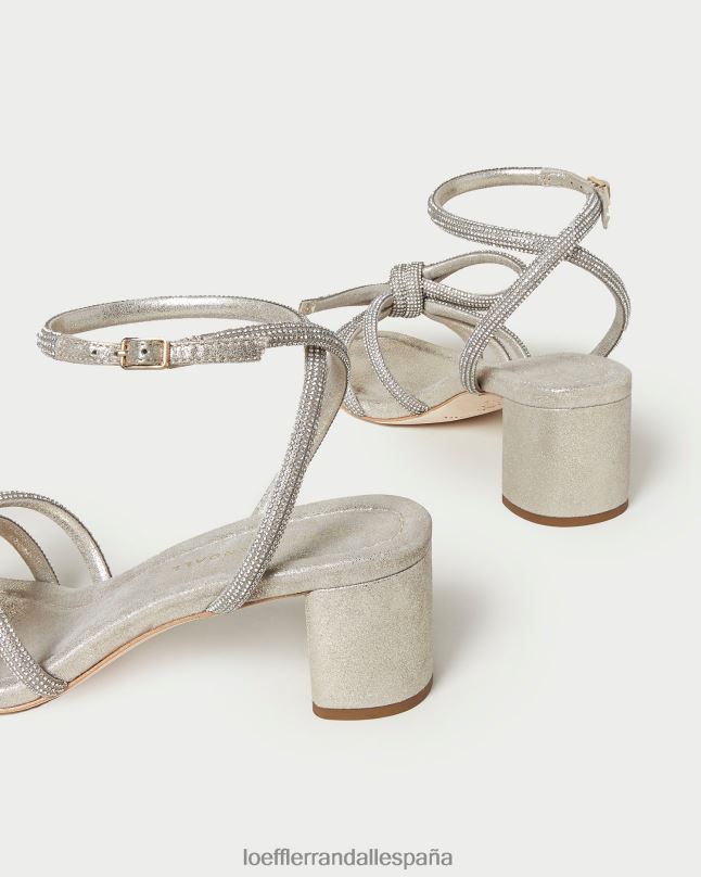 zapatos 0428215 capuchino mujer Loeffler Randall sandalia mikel con lazo y tacón medio