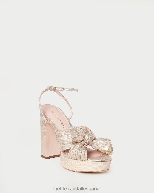zapatos 0428216 platino mujer Loeffler Randall natalia plataforma lazo tacón
