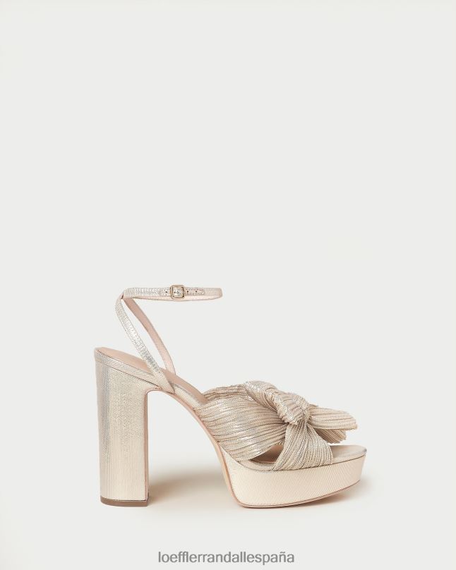 zapatos 0428216 platino mujer Loeffler Randall natalia plataforma lazo tacón