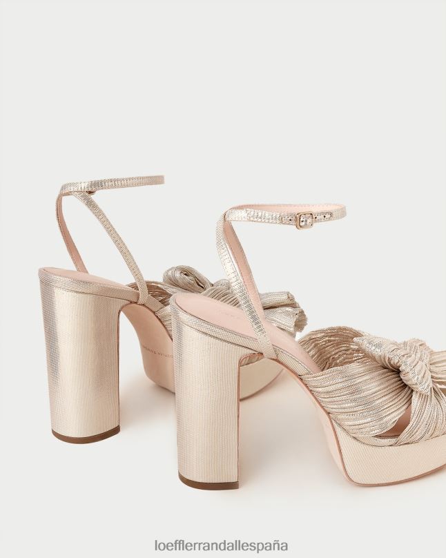 zapatos 0428216 platino mujer Loeffler Randall natalia plataforma lazo tacón
