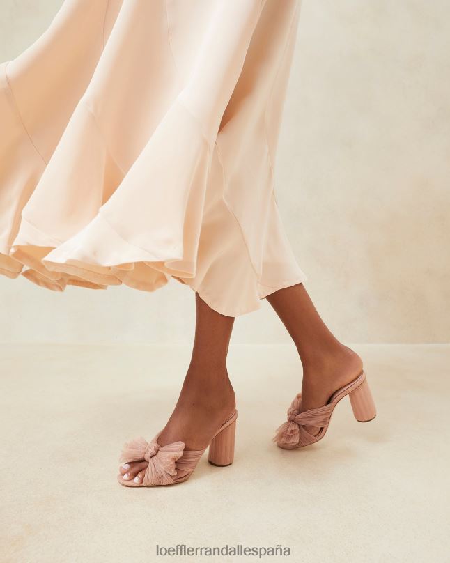 zapatos 0428220 belleza mujer Loeffler Randall tacón con lazo plisado