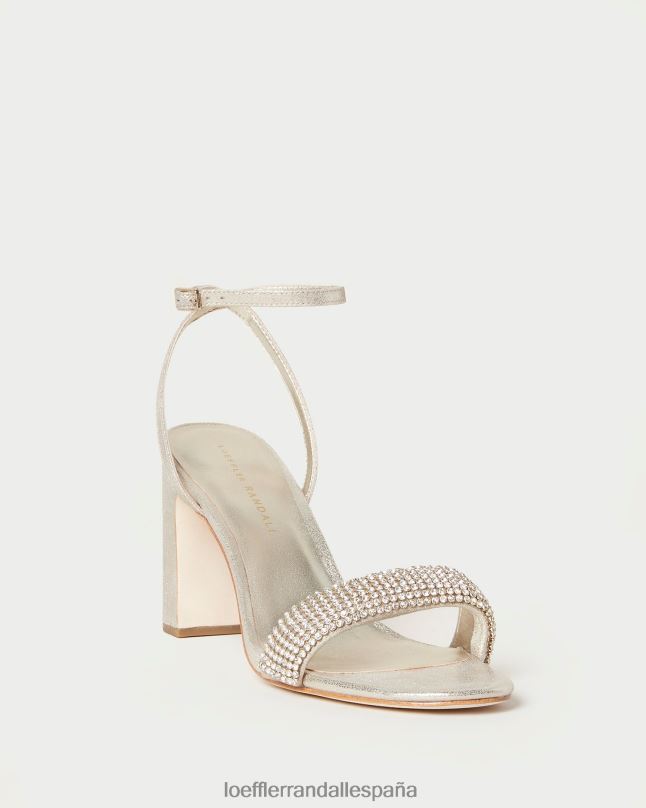 zapatos 0428226 capuchino mujer Loeffler Randall tacón shay con diamantes de imitación