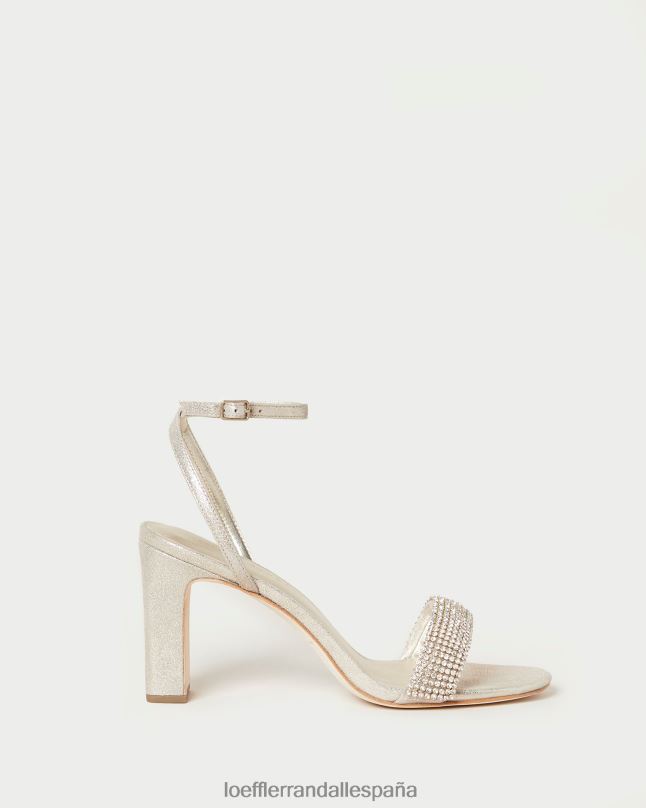 zapatos 0428226 capuchino mujer Loeffler Randall tacón shay con diamantes de imitación