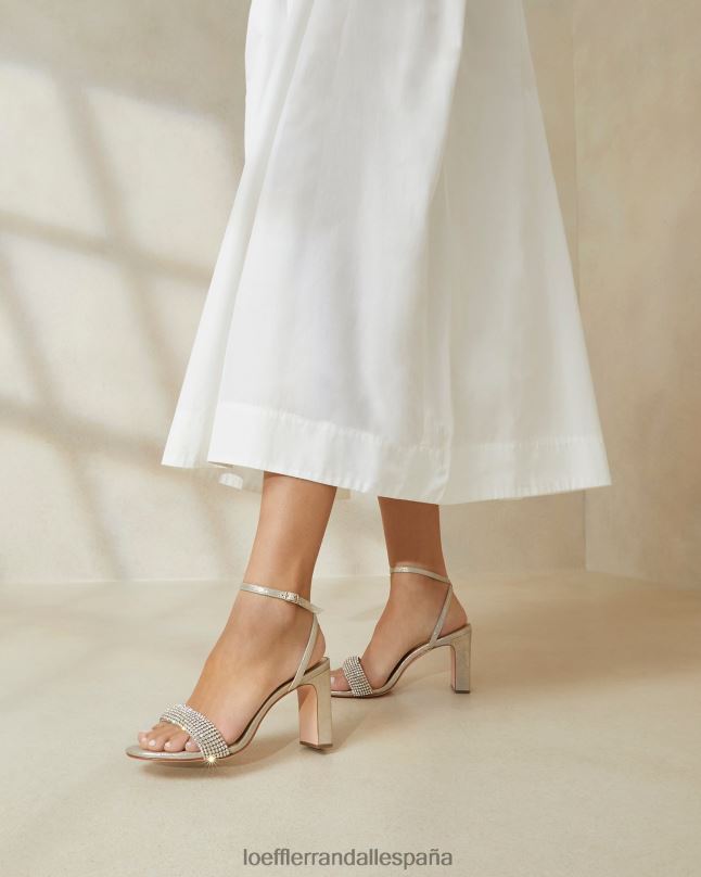 zapatos 0428226 capuchino mujer Loeffler Randall tacón shay con diamantes de imitación