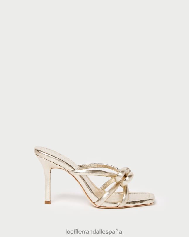 zapatos 0428231 champán mujer Loeffler Randall tacón con lazo margi