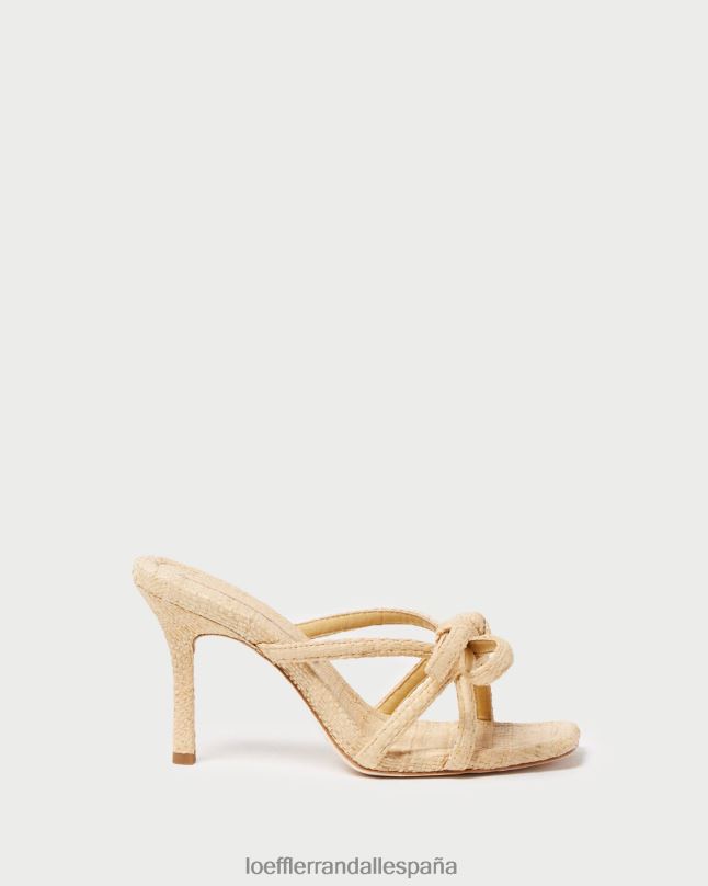 zapatos 0428235 natural mujer Loeffler Randall tacón con lazo margi