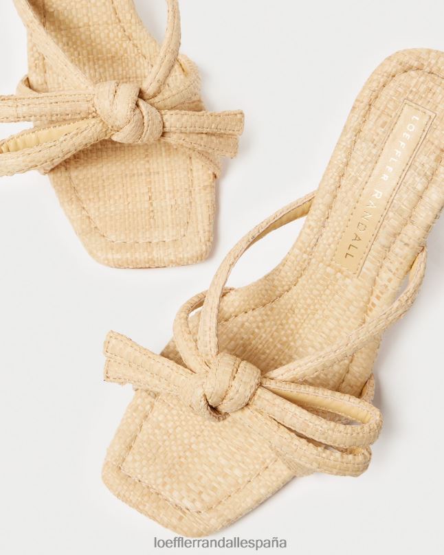 zapatos 0428235 natural mujer Loeffler Randall tacón con lazo margi