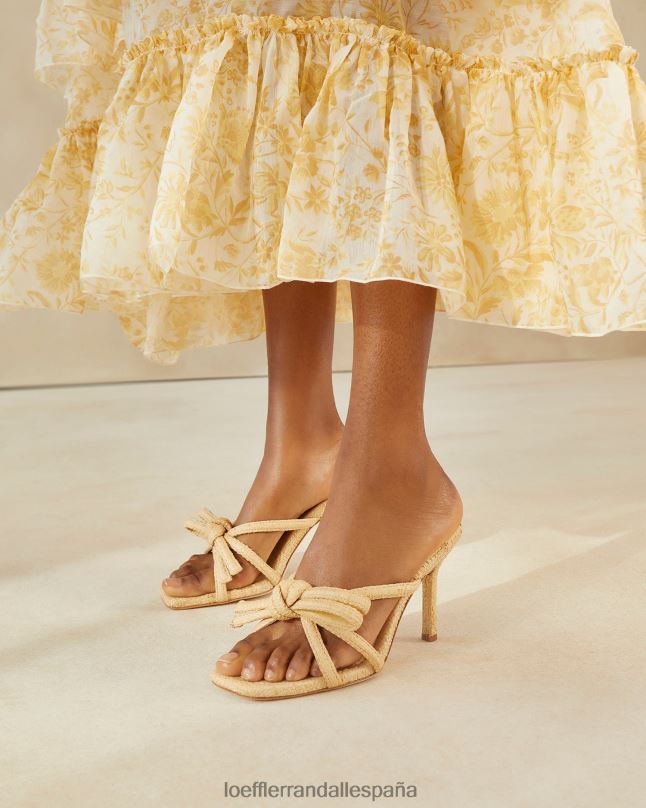 zapatos 0428235 natural mujer Loeffler Randall tacón con lazo margi