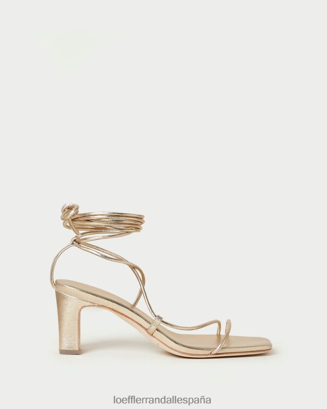 zapatos 0428237 champán mujer Loeffler Randall tacón envolvente cosette