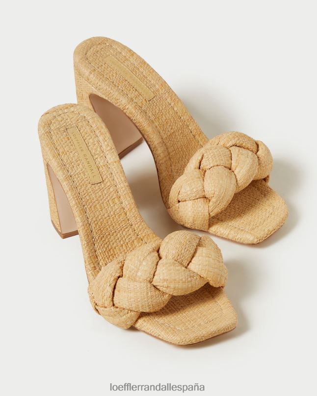zapatos 0428241 natural mujer Loeffler Randall mulas curvas trenzadas freya