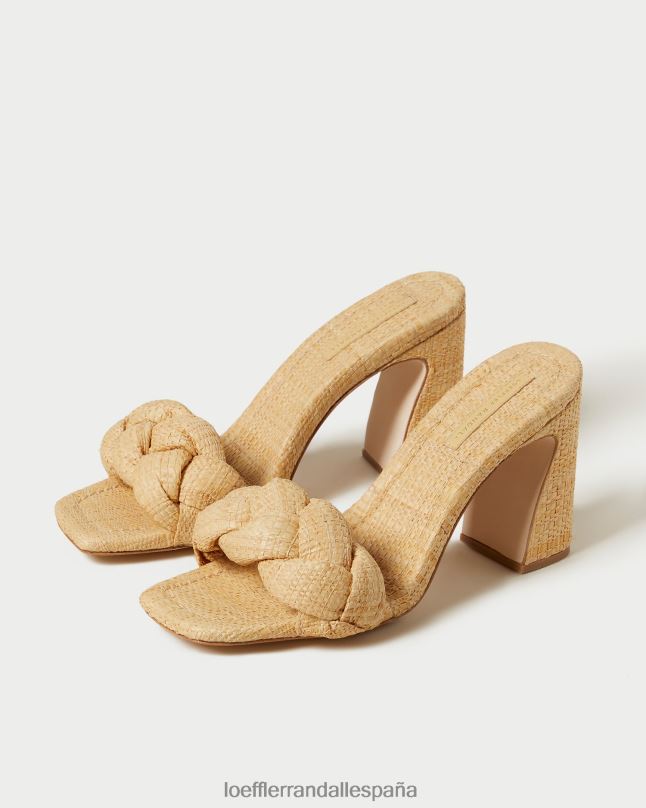 zapatos 0428241 natural mujer Loeffler Randall mulas curvas trenzadas freya
