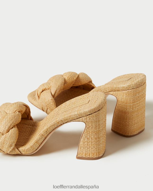 zapatos 0428241 natural mujer Loeffler Randall mulas curvas trenzadas freya