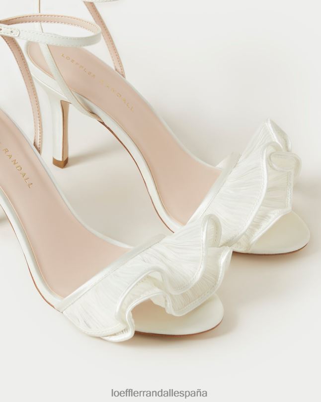 zapatos 0428242 perla mujer Loeffler Randall sandalia de tacón estella con volantes