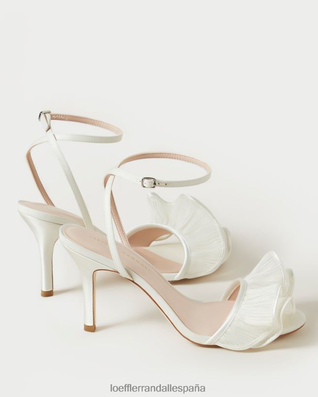 zapatos 0428242 perla mujer Loeffler Randall sandalia de tacón estella con volantes