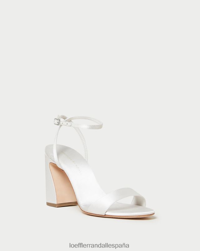 zapatos 0428245 crema mujer Loeffler Randall sandalia malia con tacón curvado