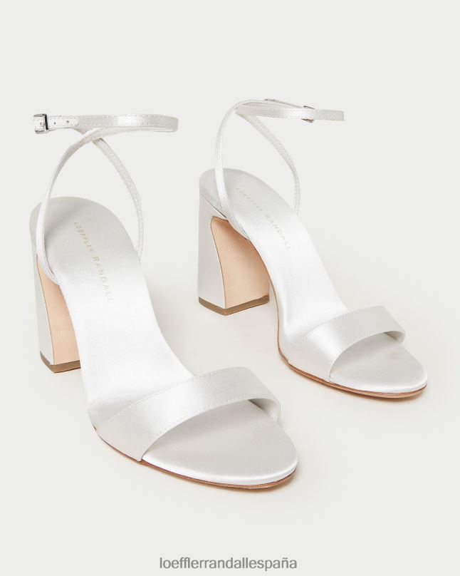 zapatos 0428245 crema mujer Loeffler Randall sandalia malia con tacón curvado