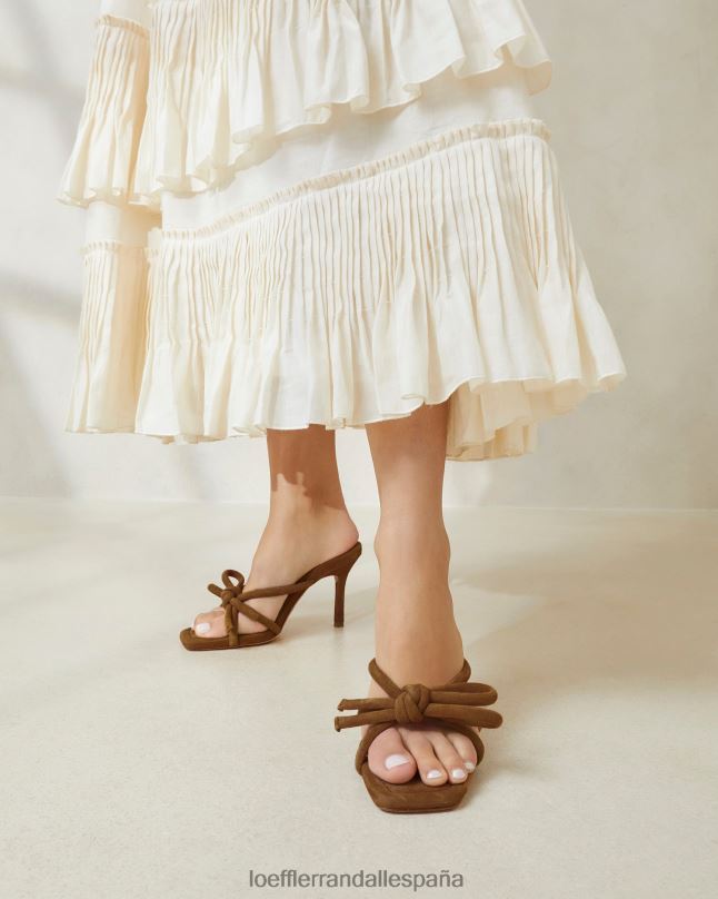 zapatos 0428246 cacao mujer Loeffler Randall tacón con lazo margi
