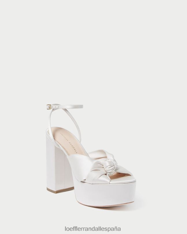 zapatos 0428247 crema mujer Loeffler Randall plataforma de nudo roz