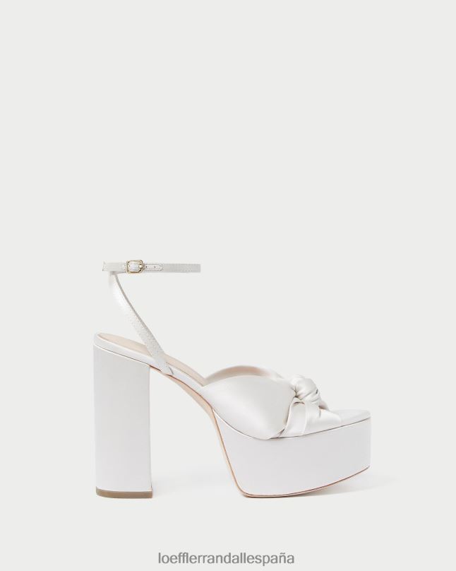 zapatos 0428247 crema mujer Loeffler Randall plataforma de nudo roz