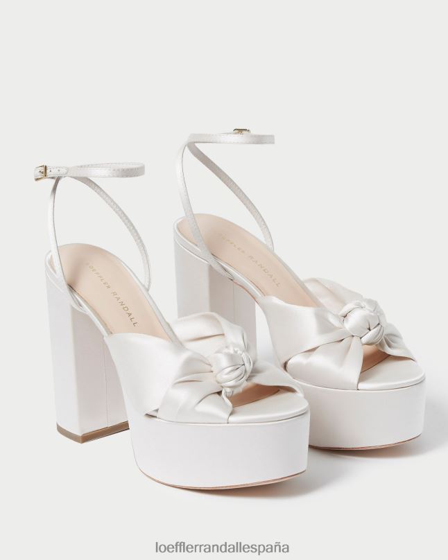 zapatos 0428247 crema mujer Loeffler Randall plataforma de nudo roz