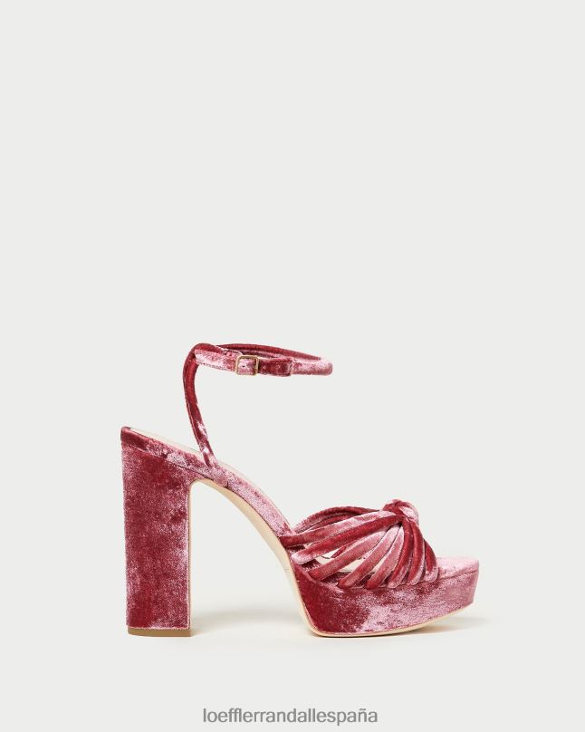 zapatos 0428248 Rosa de té mujer Loeffler Randall sandalia con plataforma y nudo rivka