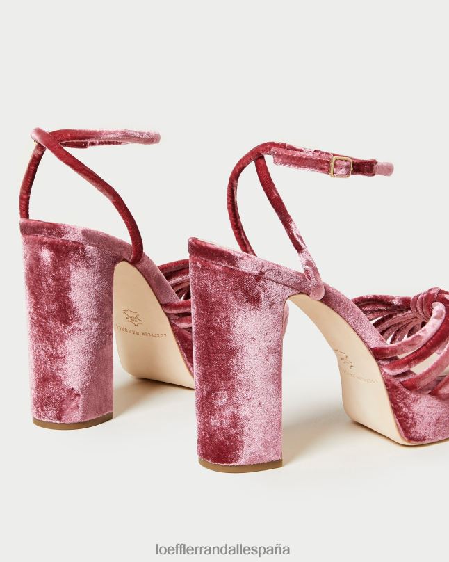 zapatos 0428248 Rosa de té mujer Loeffler Randall sandalia con plataforma y nudo rivka