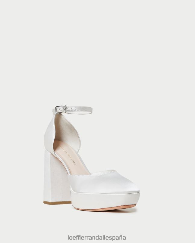 zapatos 0428252 crema mujer Loeffler Randall plataforma cerrada selina
