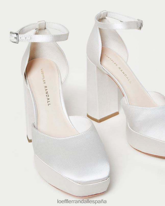 zapatos 0428252 crema mujer Loeffler Randall plataforma cerrada selina