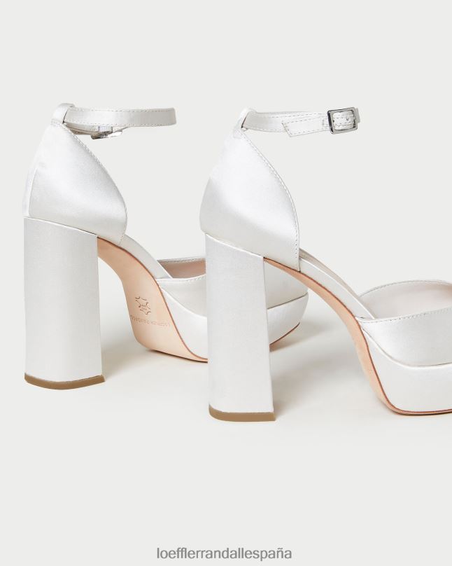 zapatos 0428252 crema mujer Loeffler Randall plataforma cerrada selina