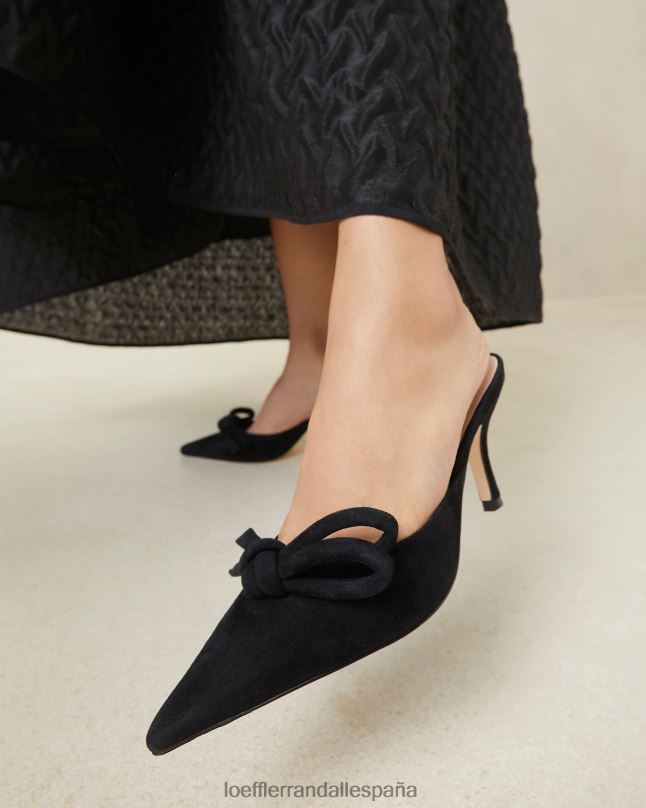 zapatos 0428257 negro mujer Loeffler Randall mula amyra bow gatito