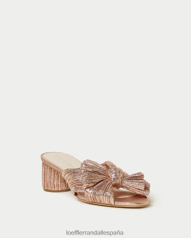 zapatos 0428263 duna mujer Loeffler Randall tacón emilia con lazo plisado