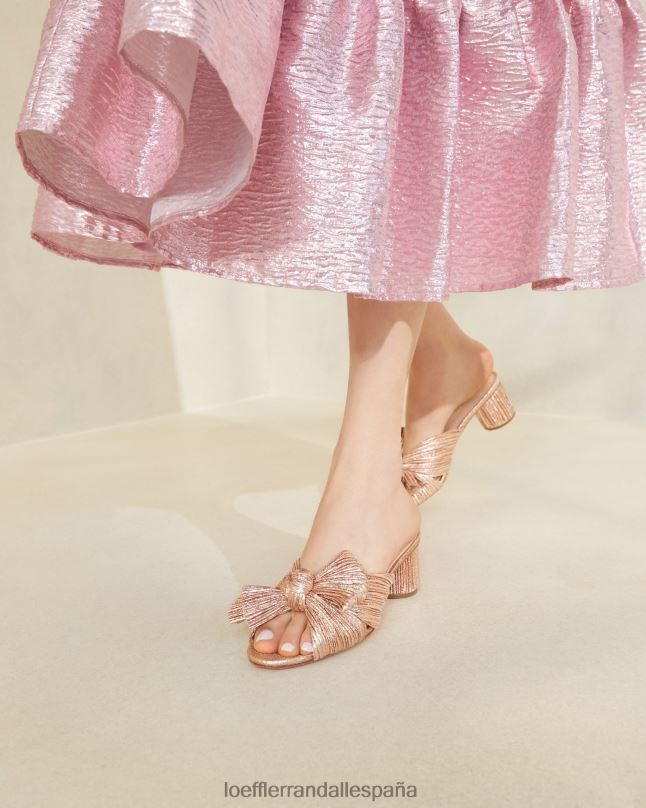 zapatos 0428263 duna mujer Loeffler Randall tacón emilia con lazo plisado