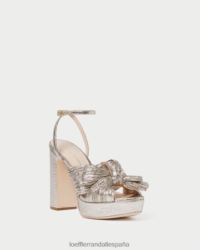zapatos 0428268 champán mujer Loeffler Randall natalia plataforma lazo tacón